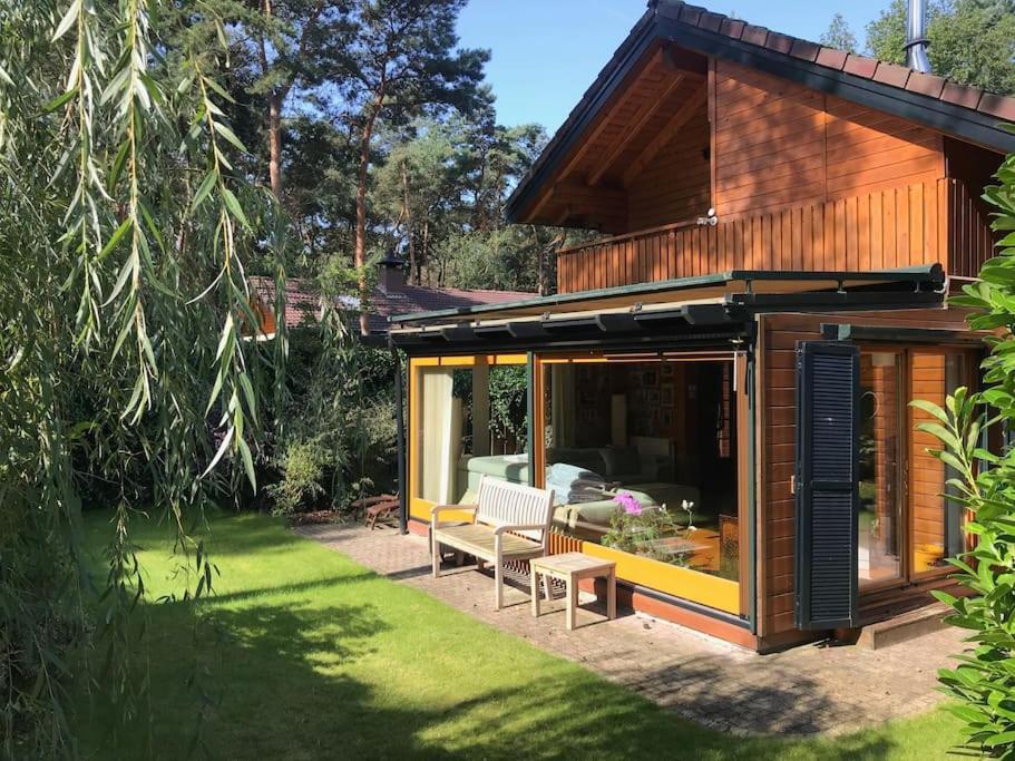 Houten Chalet/Bungalow In Het Bos, Sauna, Jacuzzi Meijel Dış mekan fotoğraf